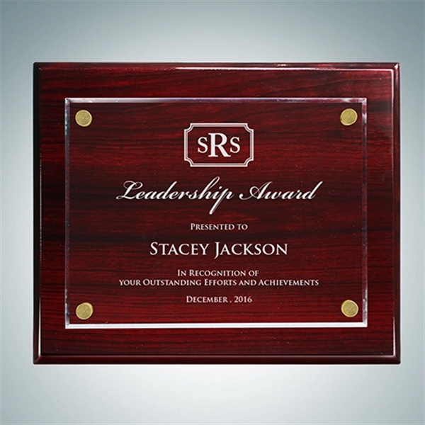 Rosewood wall plaque in a piano finish measures 9" x 12"... from ASI 47791 Best Deal Awards / Best Deal Awards