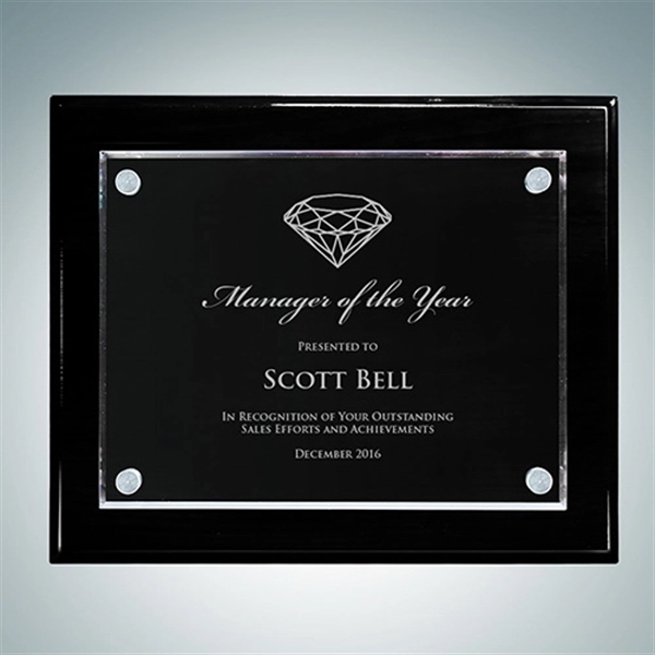 Blackwood wall plaque in a piano finish measures 8" x 10"... from ASI 47791 Best Deal Awards / Best Deal Awards