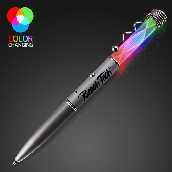 Blank or imprinted. Spiral rainbow pen with black ink and multicolor... from ASI 34194 ALightPromos / Alight Promotional Products
