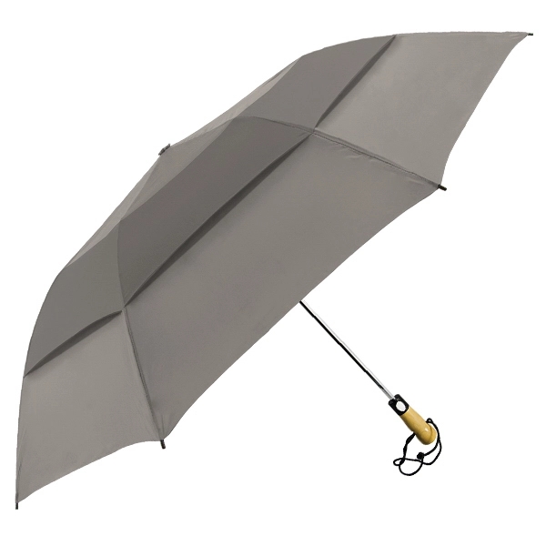 Vented folding golf-sized umbrella with unique automatic opening, 58" canopy arc... from ASI 89955 StrombergBrand / Stromberg Brand