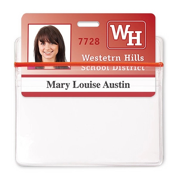 Credit-card-size resealable badge holder features a zipper closure for extra protection.... from ASI 79898 Promovision / PROMOVISION