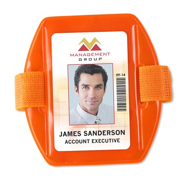 Unique badge holders reflect light from on-coming traffic, streetlights, etc. Armband... from ASI 79898 Promovision / PROMOVISION