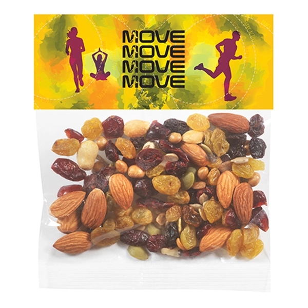 2 oz. fitness trail mix inside a header bag with 4-color... from ASI 71685 Midnite Snax®