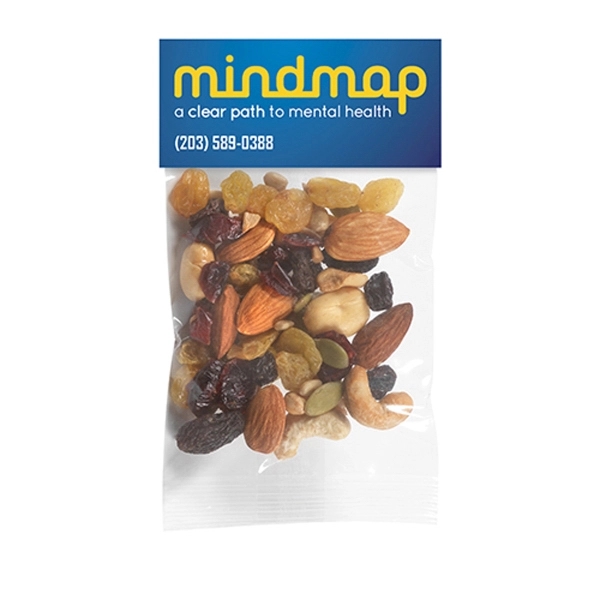 1 oz. fitness trail mix inside a header bag with 4-color... from ASI 71685 Midnite Snax®