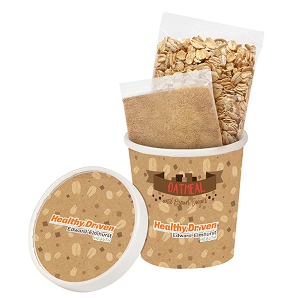 Oatmeal kit with brown sugar and imprint on both the lid... from ASI 71685 Midnite Snax®
