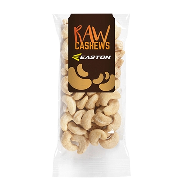 Healthy snack pack filled with raw cashews; includes 4-color process overlapping... from ASI 71685 Midnite Snax®