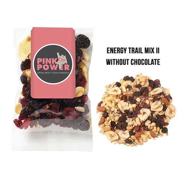 Snack pack filled with healthy energy trail mix; includes 4-color process... from ASI 71685 Midnite Snax®
