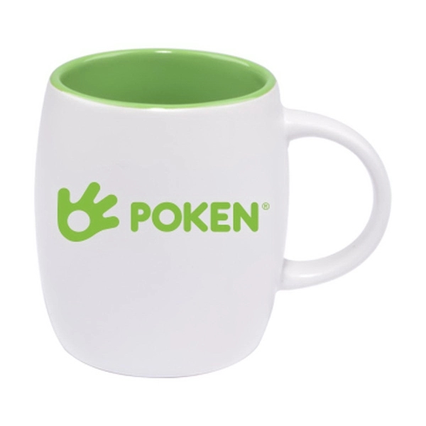 14 oz Vero Mug - Silk White Out/Gloss In... from ASI 46573 Cooper & Clement Inc