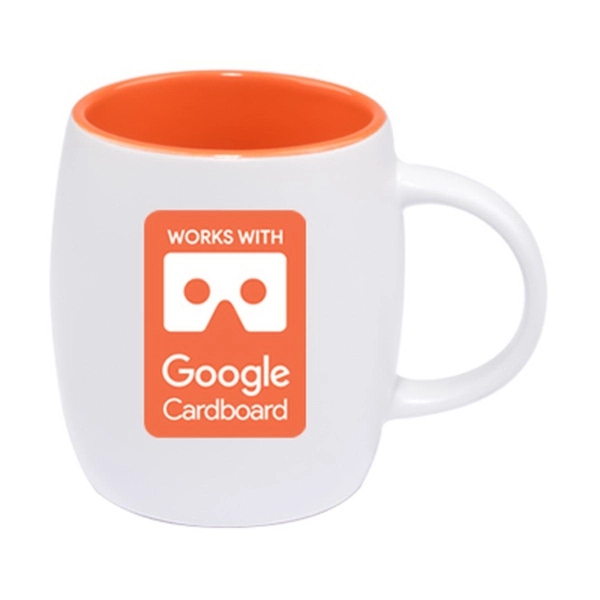 14 oz Vero Mug - Silk White Out/Gloss In... from ASI 46573 Cooper & Clement Inc