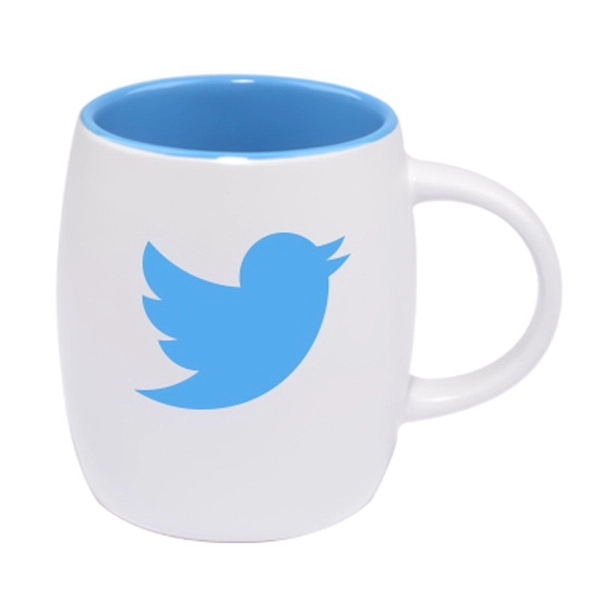 14 oz Vero Mug - Silk White Out/Gloss In... from ASI 46573 Cooper & Clement Inc