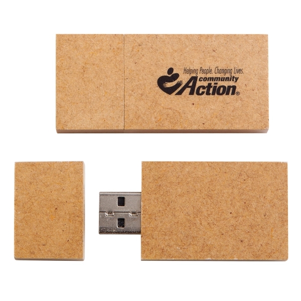 Maui Eco USB drive made of recycled cardboard with a magnetic... from ASI 90859 Tempo Industries Inc / Tempoline