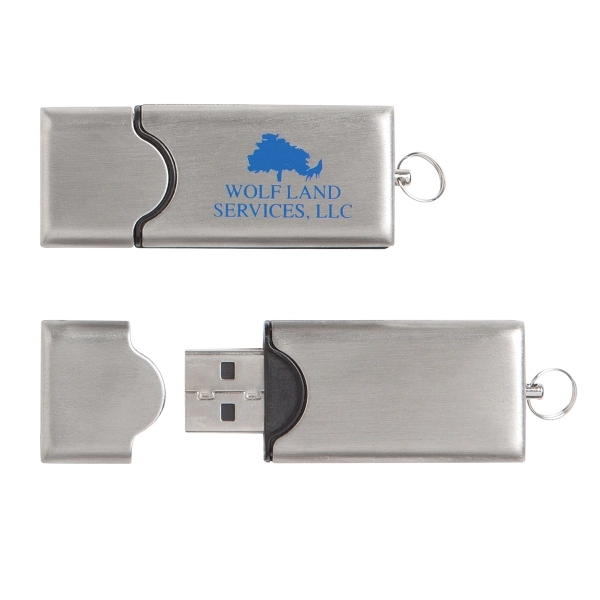 Shelby USB drive made of metal with a black inset detail... from ASI 90859 Tempo Industries Inc / Tempoline