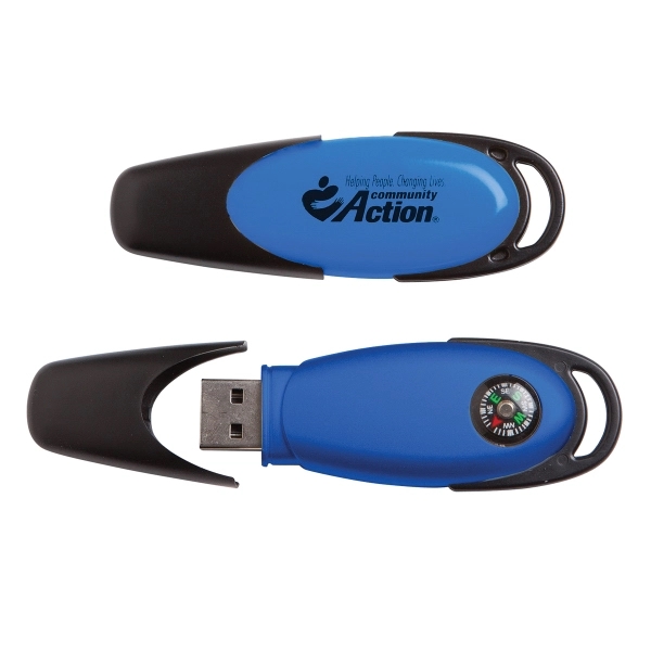 USB drive with built-in compass and a cap you remove to... from ASI 90859 Tempo Industries Inc / Tempoline