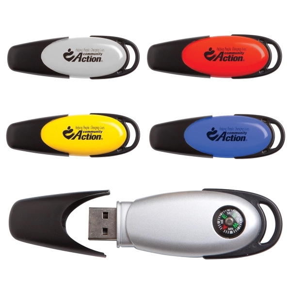 USB drive with built-in compass and a cap you remove to... from ASI 90859 Tempo Industries Inc / Tempoline