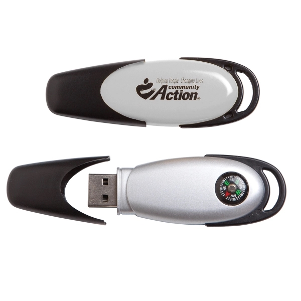 USB drive with built-in compass and a cap you remove to... from ASI 90859 Tempo Industries Inc / Tempoline