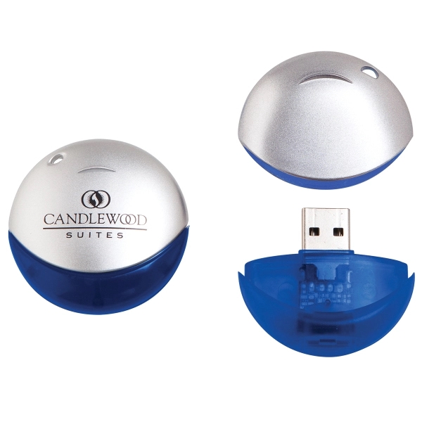 Orbit USB drive measuring 1.7" x 1.7" x 0.35" with a... from ASI 90859 Tempo Industries Inc