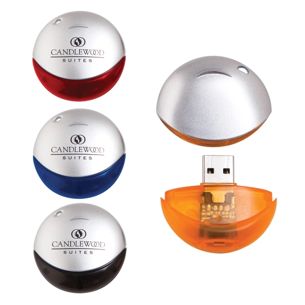 Orbit USB drive measuring 1.7" x 1.7" x 0.35" with a... from ASI 90859 Tempo Industries Inc