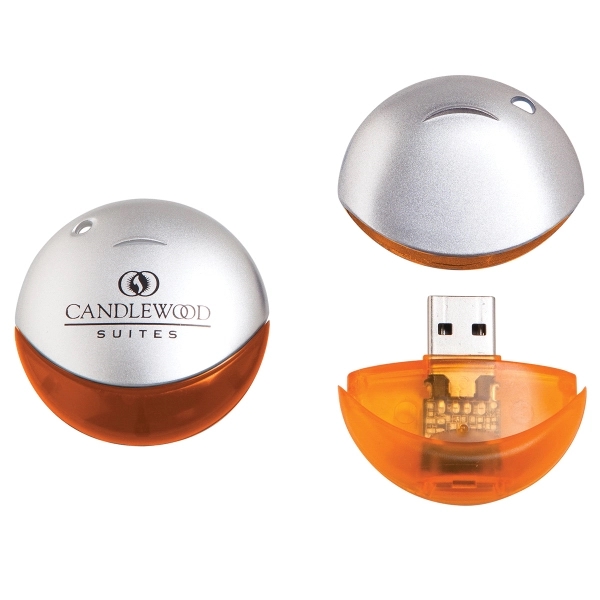 Orbit USB drive measuring 1.7" x 1.7" x 0.35" with a... from ASI 90859 Tempo Industries Inc