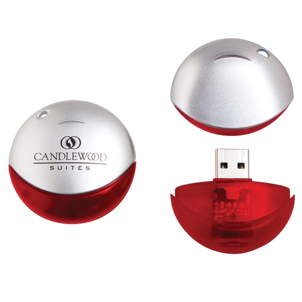 Orbit USB drive measuring 1.7" x 1.7" x 0.35" with a... from ASI 90859 Tempo Industries Inc