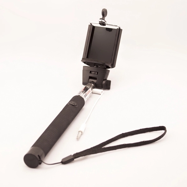 Selfie stick that's extendable up to 37" with black textured handle... from ASI 68190 Lungsal / Lungsal
