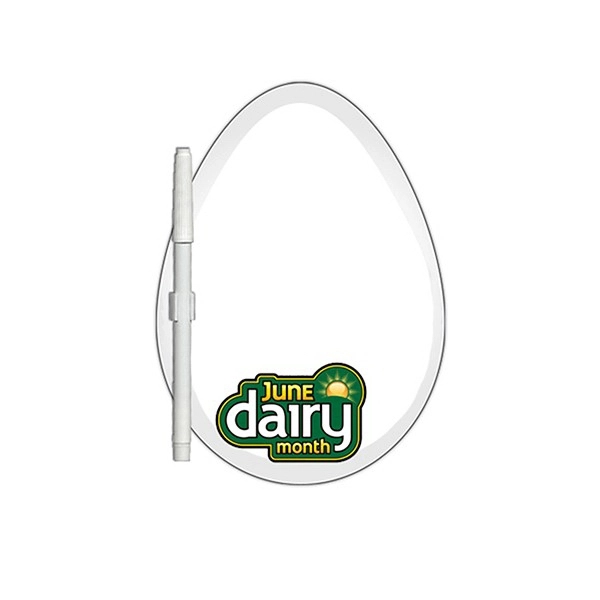 Egg shaped dry erase memo board with marker.... from ASI 67620 Lion Circle Corp / Lion/Circle