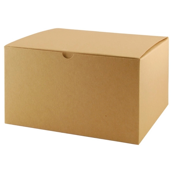 Two piece Natural Kraft Pop-up Gift Boxes fold flat for easy... from ASI 75731 PWS / Pacific Western Sales/PWS