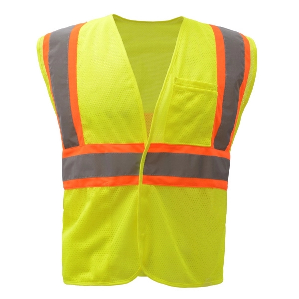 FR Treated Class 2 Two Tone Safety Vest - Lime... from ASI 58492 GSS Safety LLC / GSS Safety