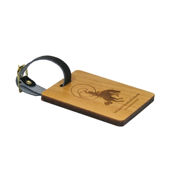 A black leather strap adds the finishing touches to this wood... from ASI 88156 Solid Dimensions Inc / Solid Dimensions Line