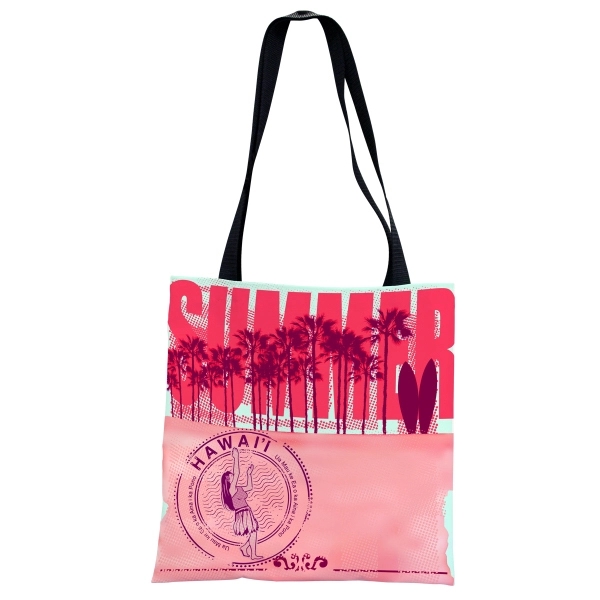 Durable flat tote with full color art on both sides. Perfect... from ASI 67557 LimeLight Ent