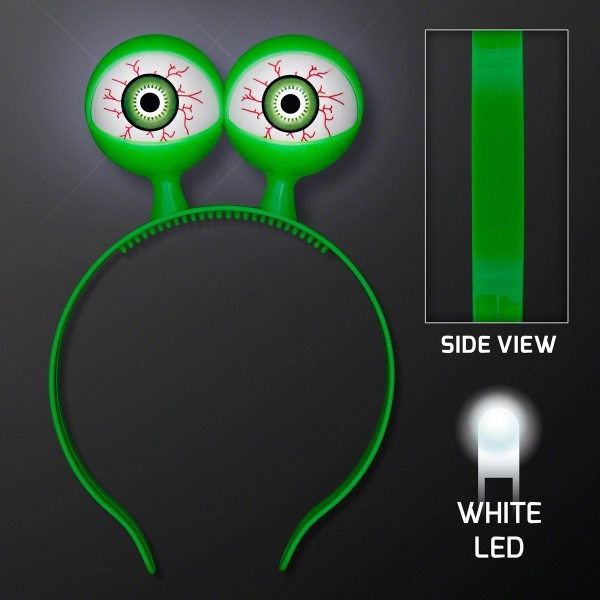 Blank or imprinted. Flashing Alien Eyes LED Headband... from ASI 34194 ALightPromos / Alight Promotional Products