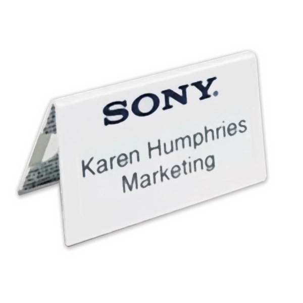 Custom re-usable tent card place settings are available single or double-sided.... from ASI 79898 Promovision / PROMOVISION