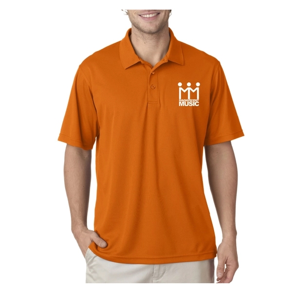 UltraClub® 4.4 oz. men's polo shirt made from 100% polyester, featuring... from ASI 39552 BEL Promo