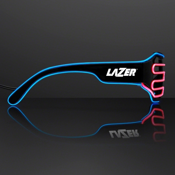 Blank or imprinted. Slotted Stunner Shades with EL Wire.... from ASI 34194 ALightPromos / Alight Promotional Products