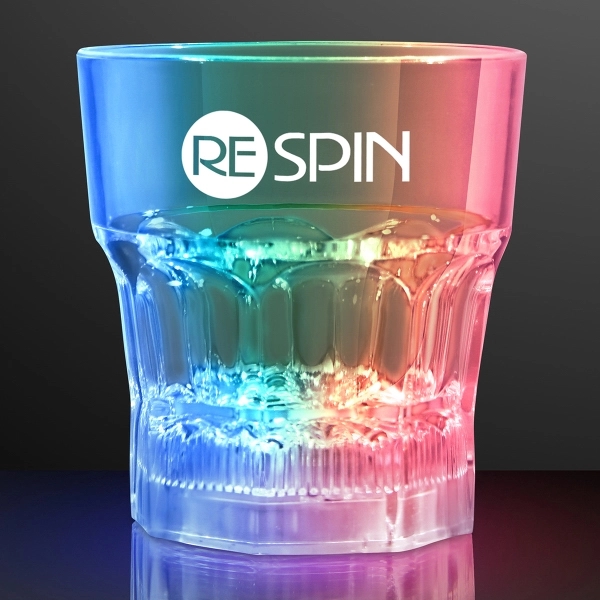 Blank or Imprinted. LED rock / whiskey glass.... from ASI 34194 ALightPromos / Alight Promotional Products