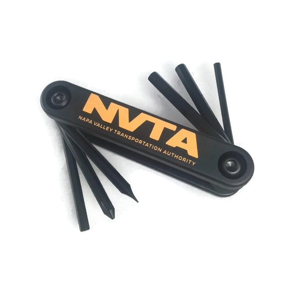 Collapsible bicycle tool for cyclists with hex keys, Phillips and flat... from ASI 72657 Active Life Promo / Active Life Promo