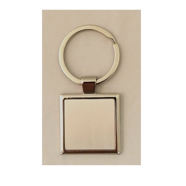 Silver Square Key Chain, 1 1/4" x 2.5" x 1/4".... from ASI 55540 Furniward Company