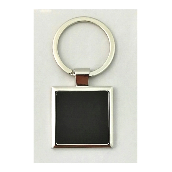 Black Square Key Chain, 1 1/4" x 2.5" x 1/4".... from ASI 55540 Furniward Company