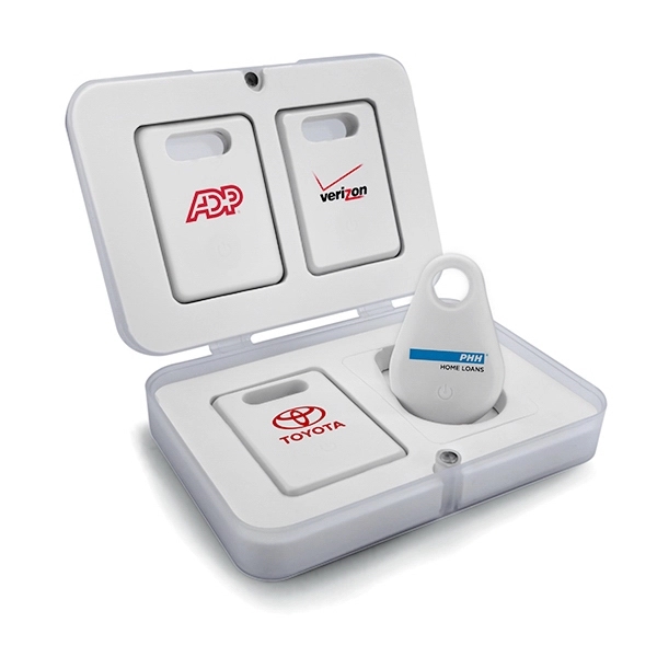 Four-pack of white alarms that help locate lost phones or keys... from ASI 63776 KTI Networks Inc / KTI Promo