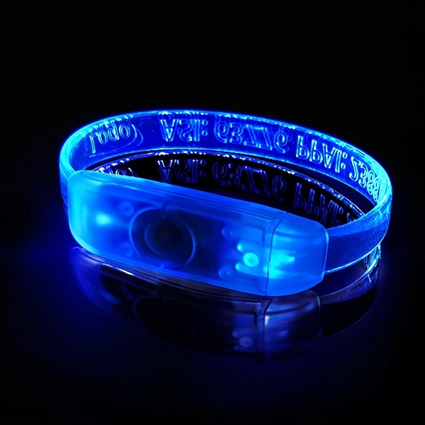 5/8" x 3" fun, battery-operated glow bracelet with thick, bangle-style design... from ASI 63776 KTI Networks Inc / KTI Promo