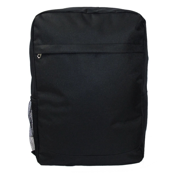 Polyester multi functional backpack with side mesh pocket.... from ASI 34046 Allcasion Travelware Co