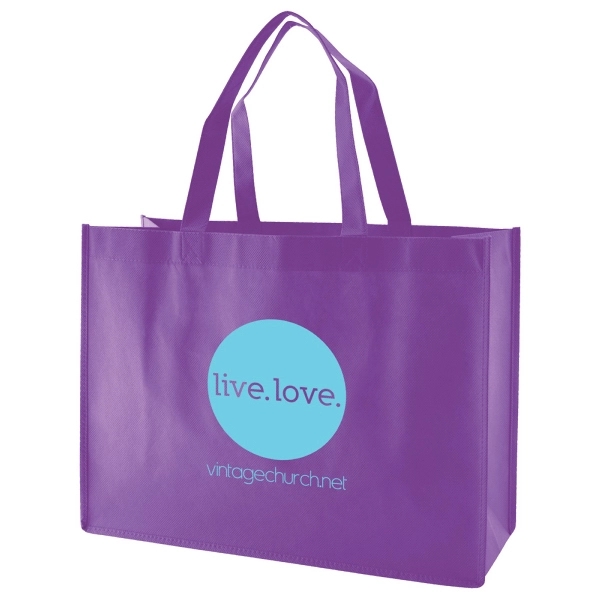 Made from 100 GSM non-woven polypropylene, this standard tote features stitched... from ASI 75731 PWS / Pacific Western Sales/PWS