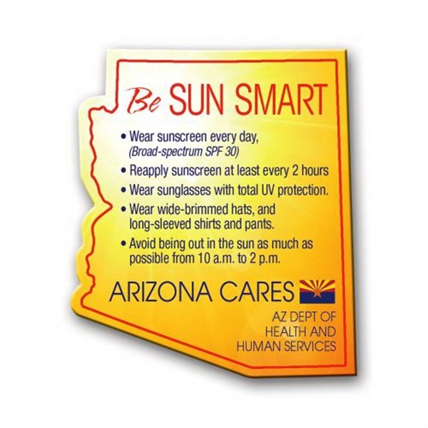 3.09" x 2.69" Arizona state-shaped magnet with a four color imprint... from ASI 68507 The Magnet Group / Magnet LLC™
