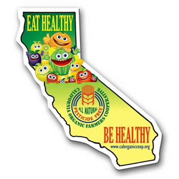 3.63" x 3.28" California state-shaped magnet with a four color imprint... from ASI 68507 The Magnet Group / Magnet LLC™