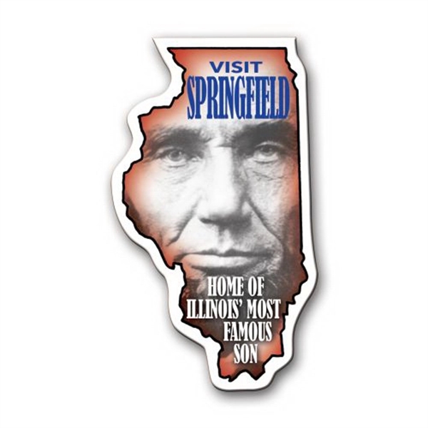 3.75" x 2.16" Illinois state-shaped magnet with a four color imprint... from ASI 68507 The Magnet Group / Magnet LLC™