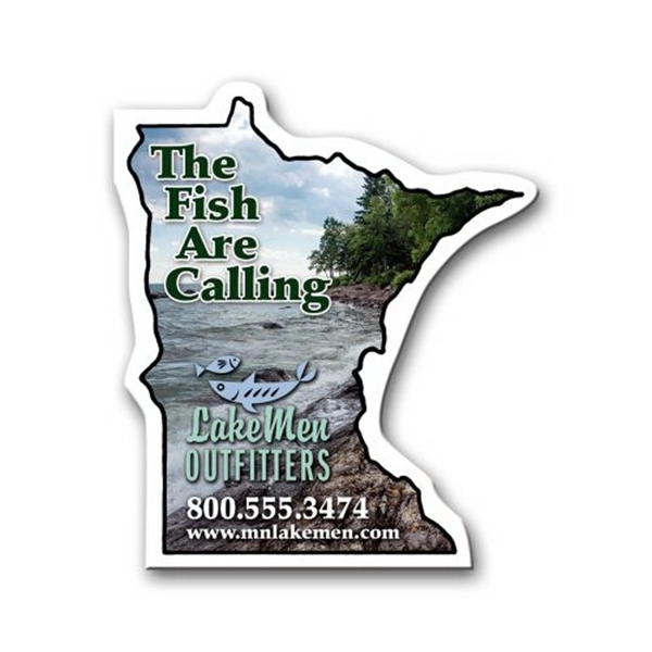 3" x 2.59" Minnesota state-shaped magnet with a four color imprint... from ASI 68507 The Magnet Group / Magnet LLC™