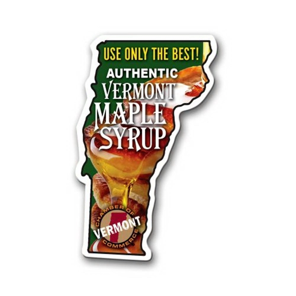 3.84" x 2.41" Vermont state-shaped magnet with a four color imprint... from ASI 68507 The Magnet Group / Magnet LLC™