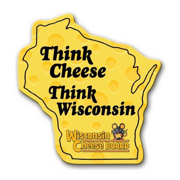 2.94" x 2.78" Wisconsin state-shaped magnet with a four color imprint... from ASI 68507 The Magnet Group / Magnet LLC™