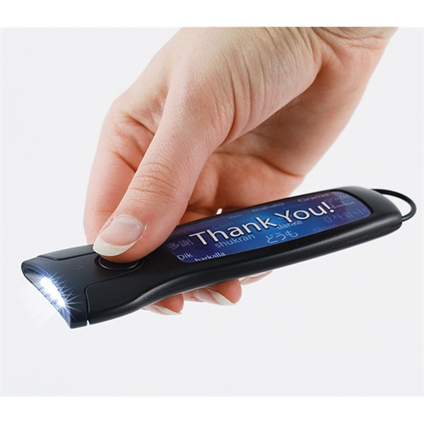 Flat flashlight in plastic body featuring 4 LED bulbs and magnetic... from ASI 39850 The Bentcil Company / Bentcils™