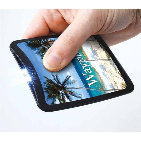 Flat flashlight in plastic body featuring 2 LED bulbs and 2... from ASI 39850 The Bentcil Company / Bentcils™