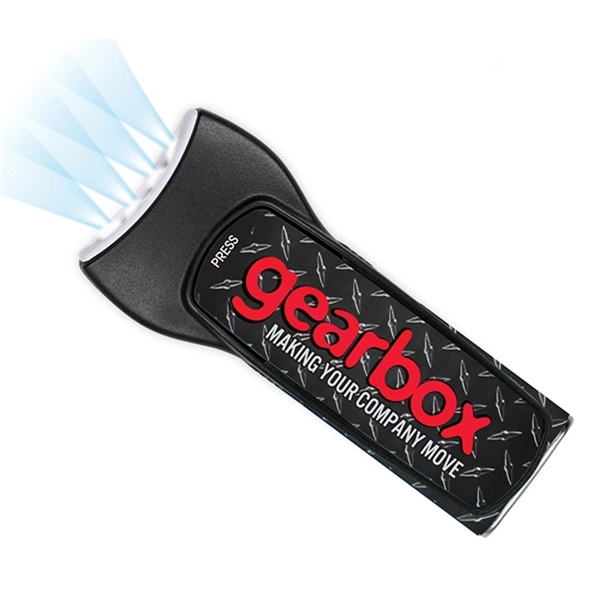 Super bright magnetic flashlight secured on top of a custom wrapped... from ASI 39850 The Bentcil Company / Bentcils™ LogoLights by Bentcil